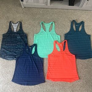 Bundle of 5 Zyia athletic wear tank tops